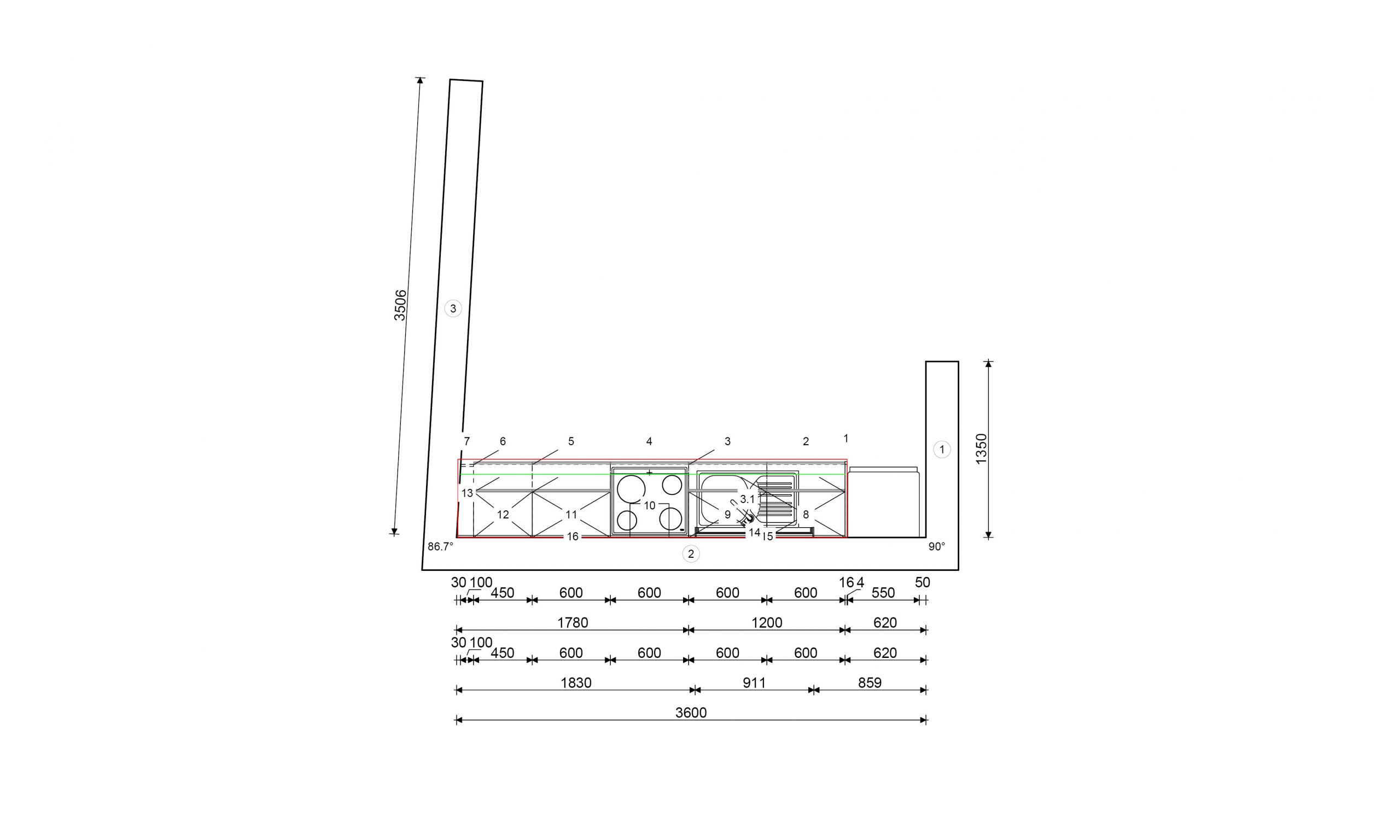 Grundriss Küche